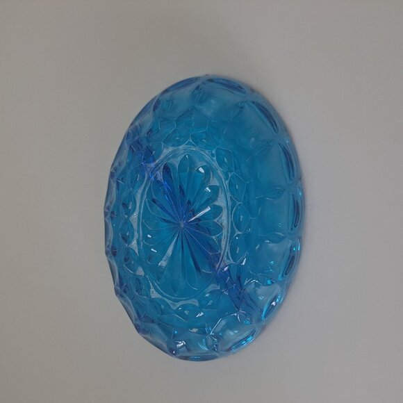 Fairfield Laser Blue Oval Divided Relish Dish By Anchor Hocking - Picture 6 of 8